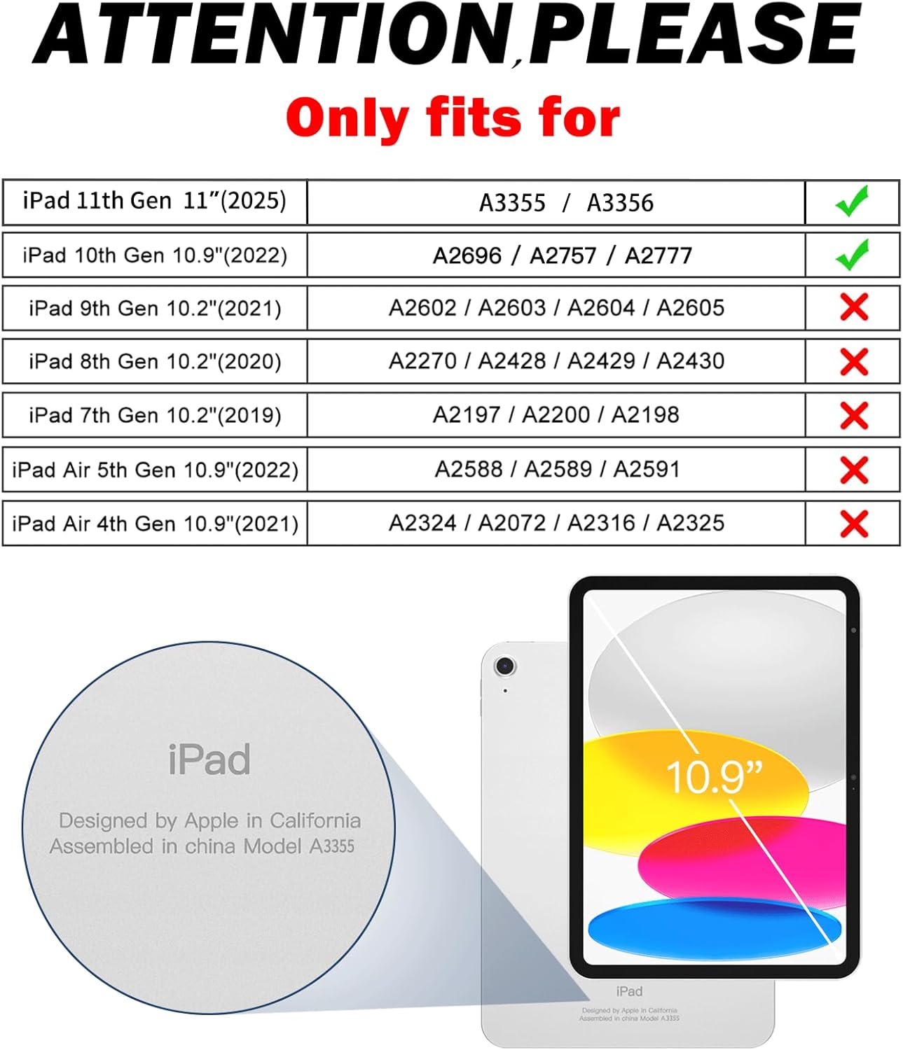 BRAECNstock case for iPad (A16) 11th/10th Generation 11/10.9 inch 2025/2022,Rugged Shockproof Protective Cover with 360° Rotating Hand Strap/Stand,Screen Protector,Pencil Holder,Khaki