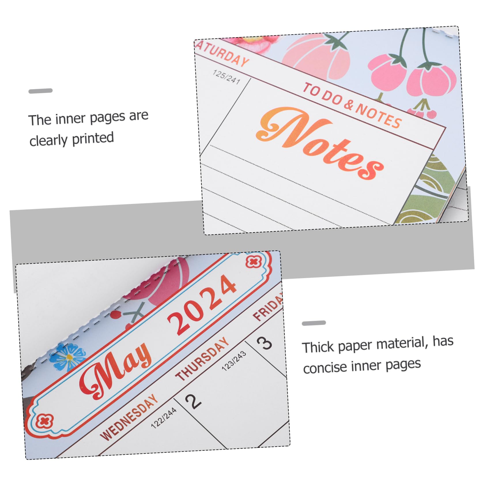 TEHAUX 3pezzi Calendario Da Muro Mensile Appeso Planner Sturdy Per Organizzazione Di Eventi e Attività Per Casa Ufficio e Scuola