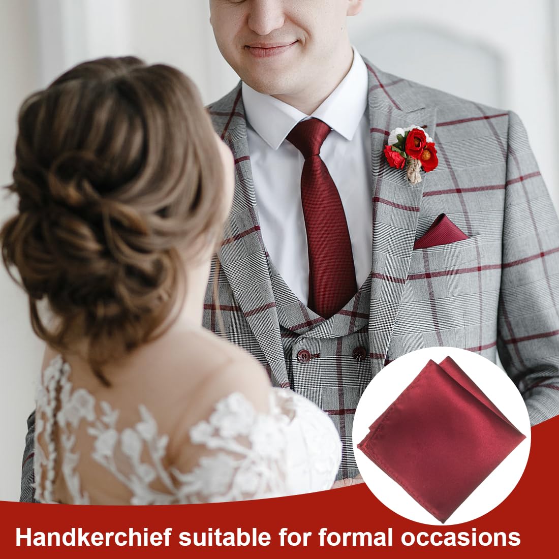 Lot De 10 Mouchoirs De Poche En Satin Pour Homme – 22x22 Cm, Couleurs Unies | Pour Costumes, Mariage, Occasions Habillées | Cadeau élégant