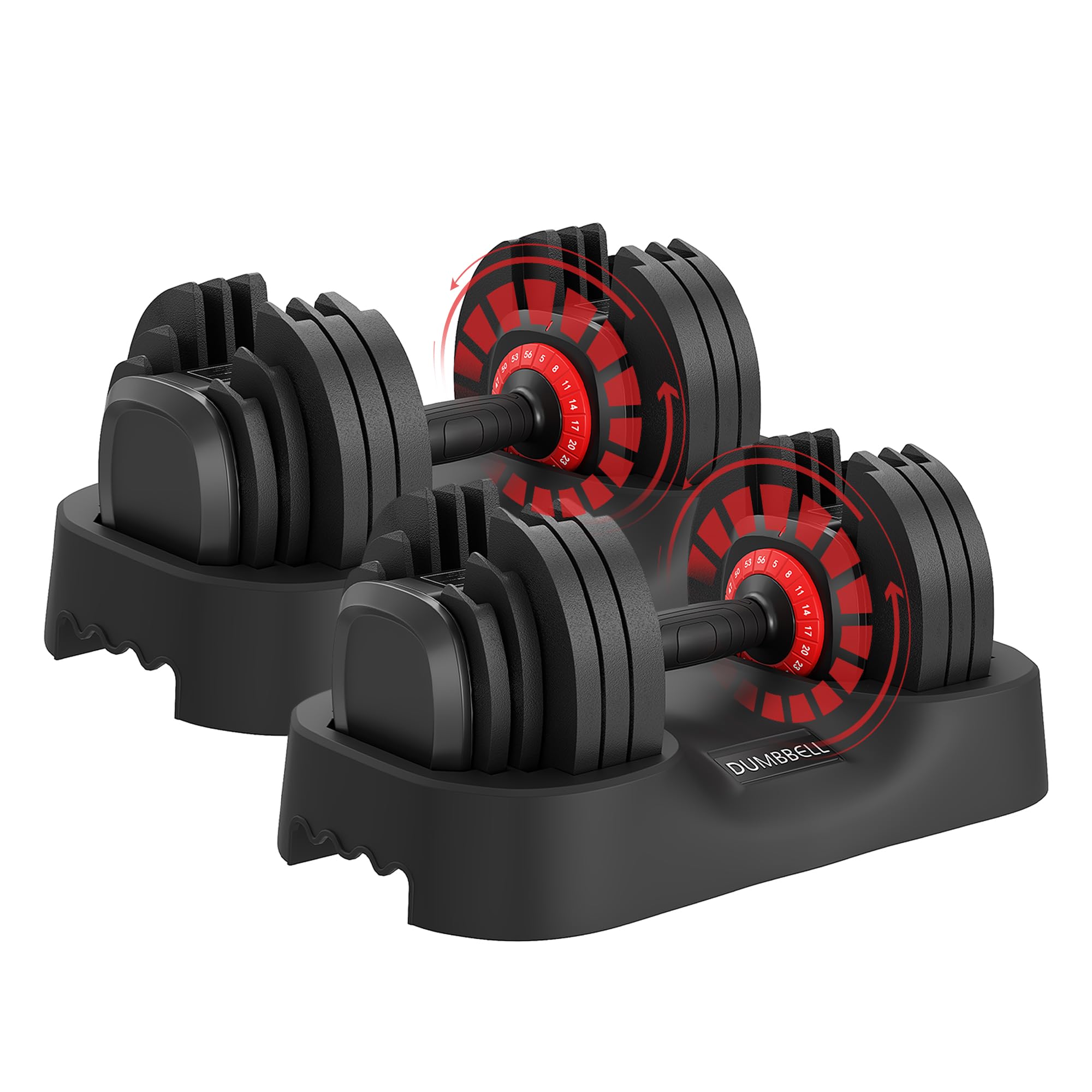 Updated Adjustable Dumbbells Set 25 LB 50 LB 56 LB 112LB Weights Dumbbell Set with Anti-slip Grip Storage