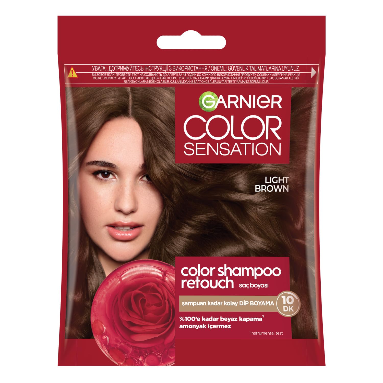 Garnier Color Shampoo Retouch Şampuan Kolaylığında Dip Boyası, Açık Kahve 5.0