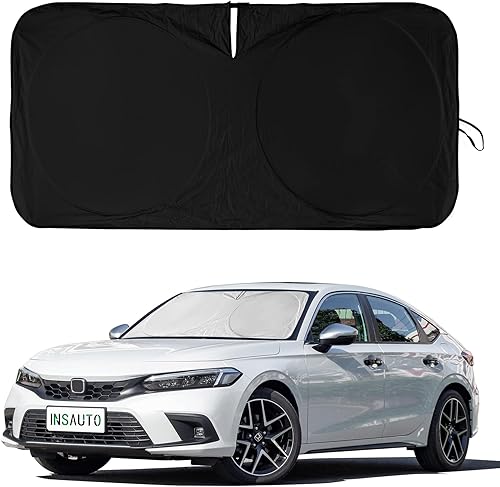 INSAUTO Parasol para parabrisas compatible con Honda Pilot 2016-2023, parasol para ventana delantera 210T, poliéster reflectante Honda Element,