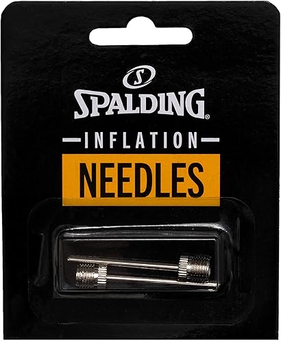 Spalding Inflation Needles |Sports Ball Air Pump Needles Paquete de 2 - Plata,Paquete de 10 - Plata