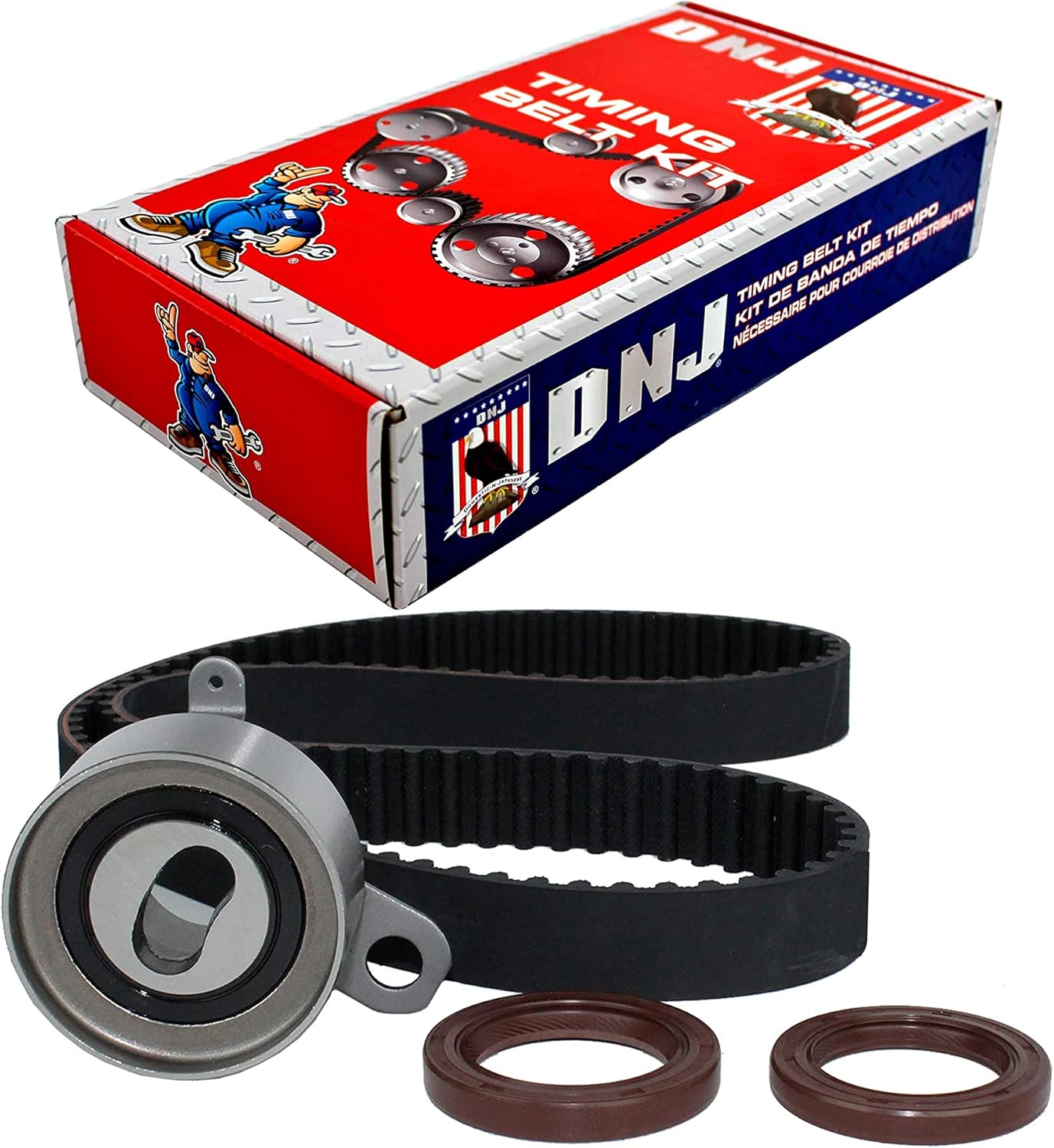 DNJ TBK945 Timing Belt Kit for 1993-1997 Geo Toyota Corolla Prizm 1.6L L4 16V DOHC 1588cc