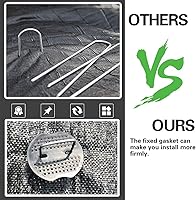 Vista 7 de 50 Estacas Grapas de Jardín + 50 Juntas, Bakulyor Grapas de Paisajismo de Jardín de 6 Pulgadas Calibre 11 en Forma de U Galvanizadas, Pasadores