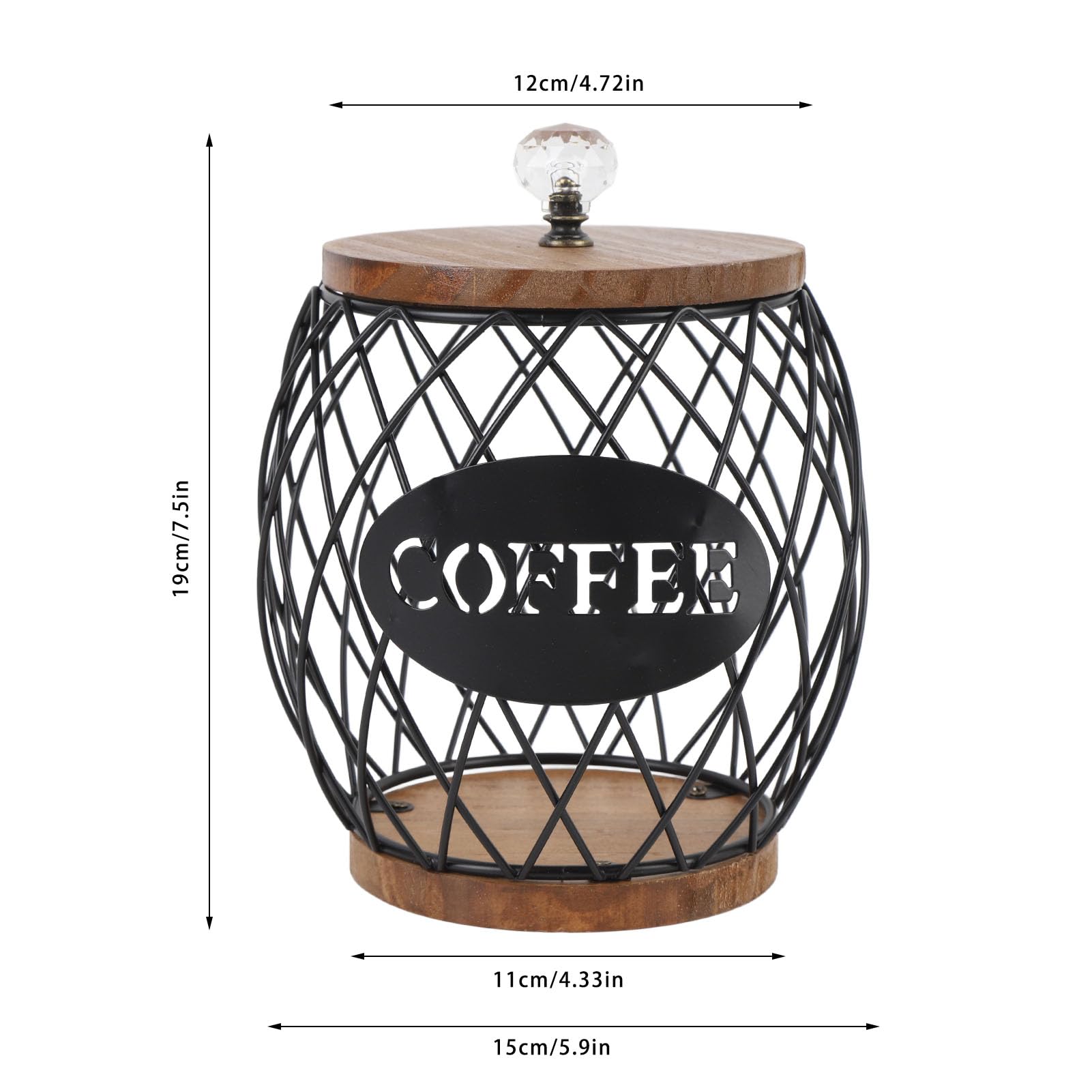 GOWENIC Porte-capsule de café, Fruits - café à en Forme de pour la Maison d'hôtel (BLACK)