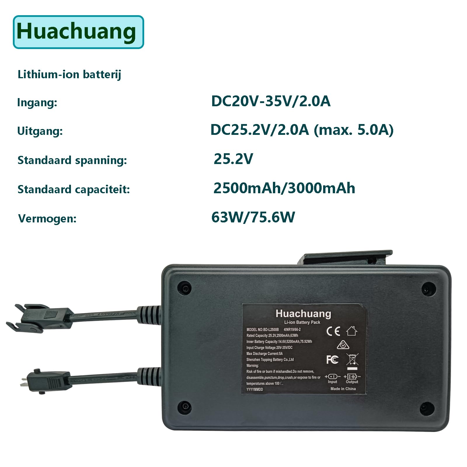 Okin Limoss Berkline Med Batterie 2500 mAh avec chargeur/adaptateur/batterie