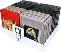 Organizador de videogame, capa contra poeira, suporte de cartucho, suporte de capa, Branco, Game Boy