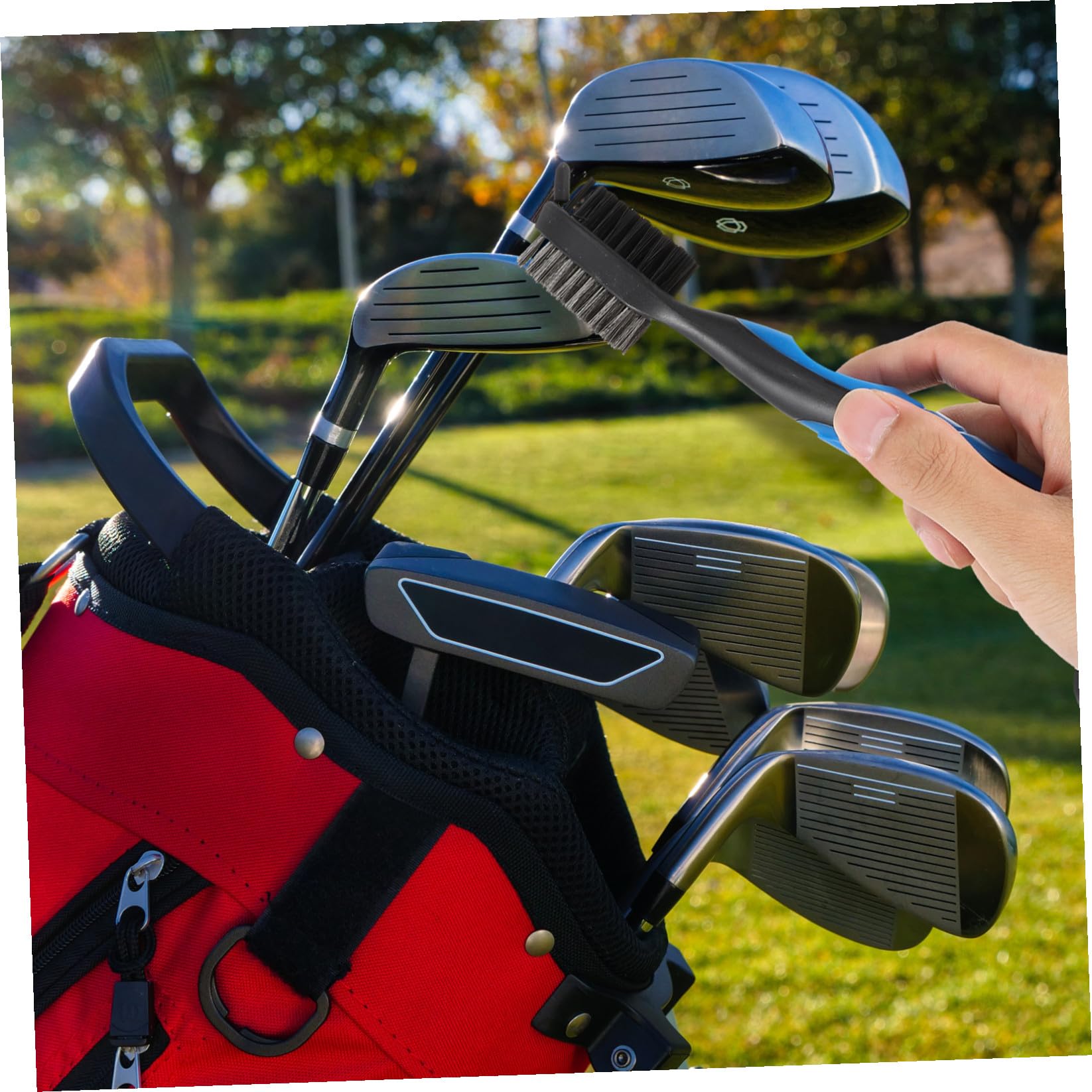 Toddmomy 4 Sets Golf-Reinigungszubehör Doppelseitige Bürste Edelstahl-Reinigungszubehör-Set Edelstahl-Reiniger Reinigungswerkzeuge Club-Reinigungszubehör Doppelseitige Bürste