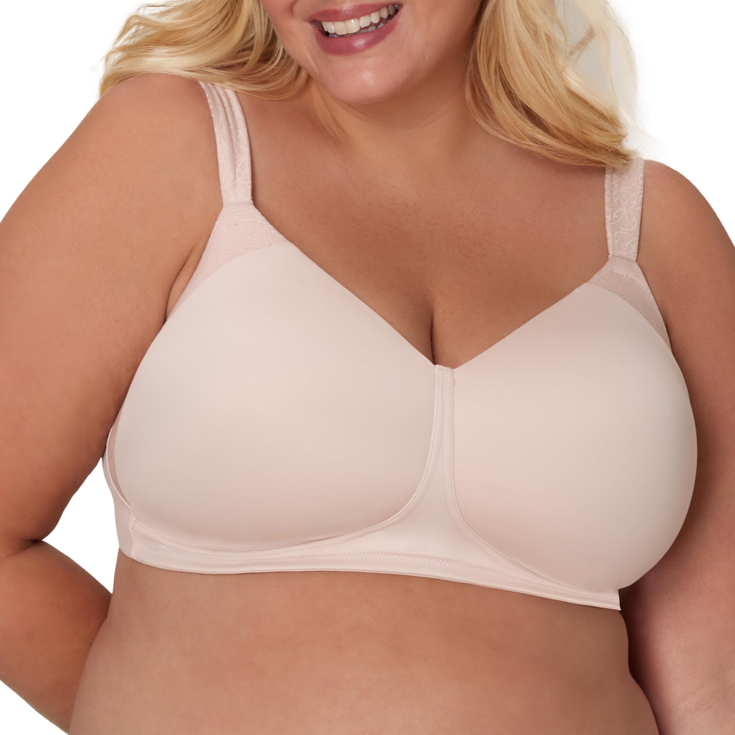 Playtex Women's Wireless Bra, Secrets Perfectly Smooth Wirefree Bra, Full Coverage, US4707