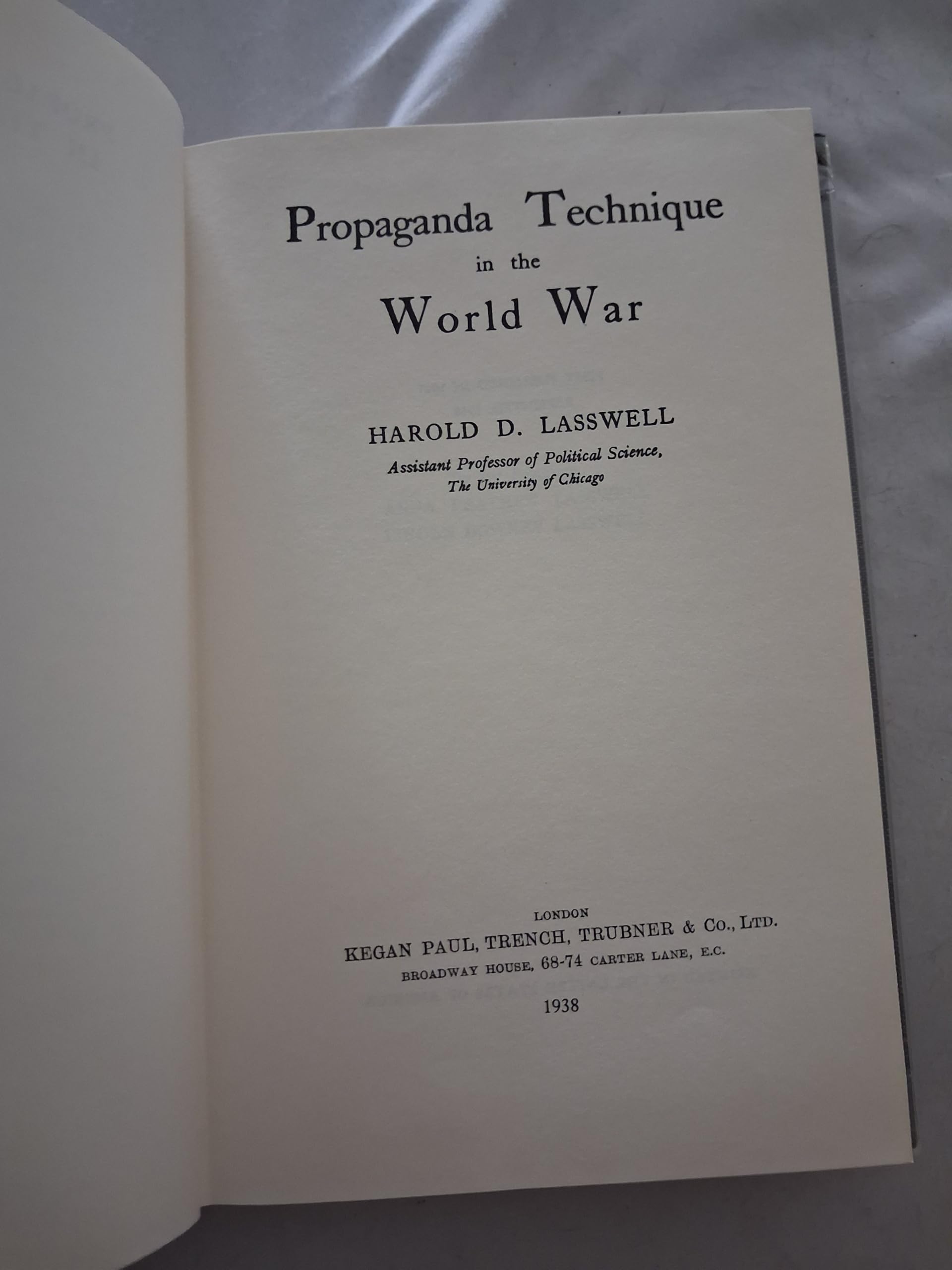 PROPAGANDA TECHNIQUE IN THE WORLD WAR