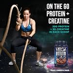 Vega Protein + Créatine, 28g Poudre de protéines à base végétale avec de la créatine pour la récupération musculaire – Chocolat, 18 Services, 918 g