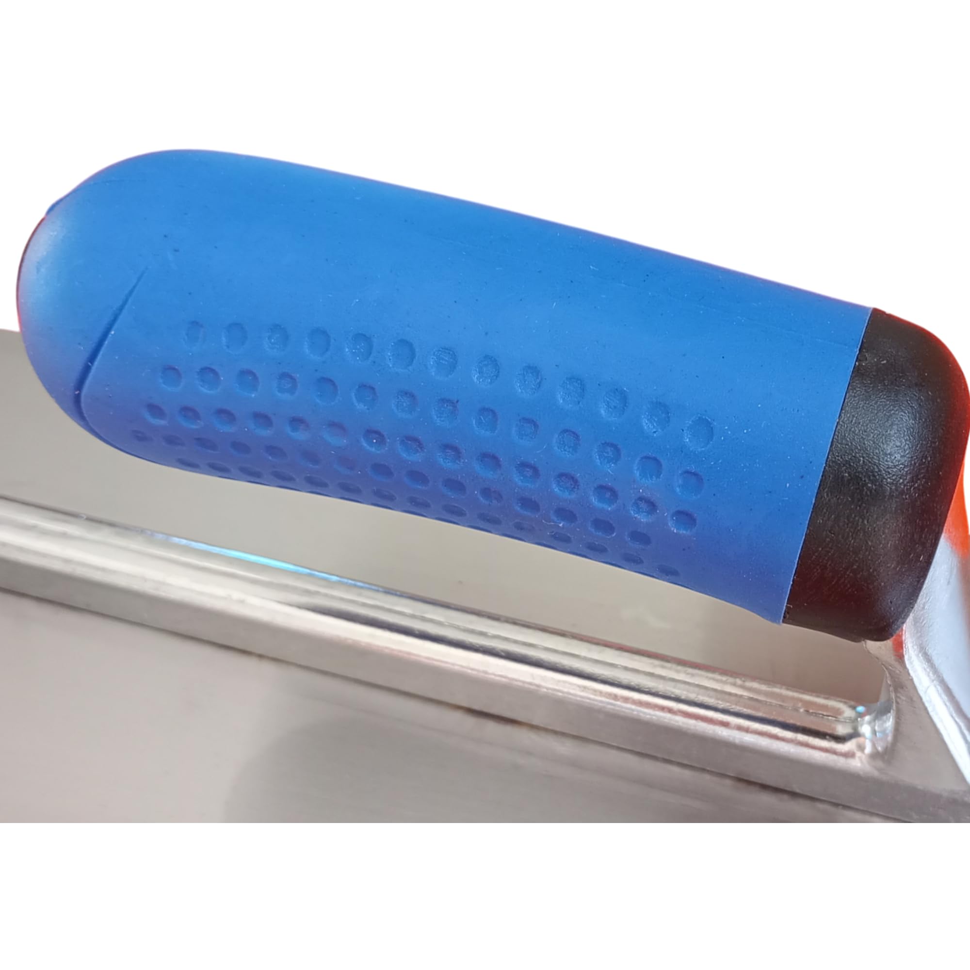 Llana Alisadora de Acero Inoxidable 40,6 cm – Mango Suave Antideslizante – Paleta, Fratasadora para Hormigón y Yeso, Herramienta Profesional de Construcción (40,6 x 10,2 cm)