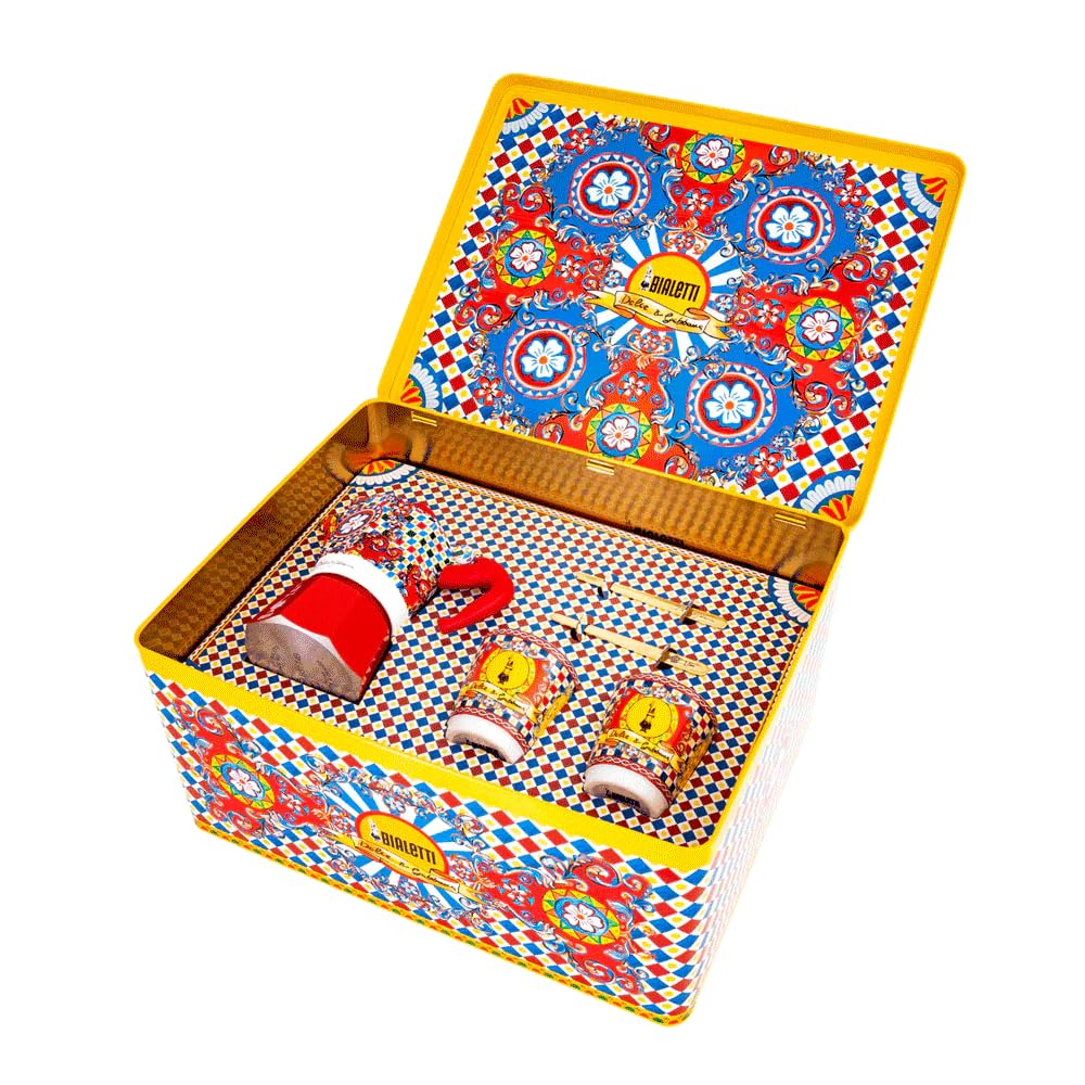 Condition photo showing Good Condition for Bialetti Dolce & Gabbana Mocha Express & Espresso Cup Set, Direct Fire (Coffee Maker, Espresso Maker, Makinetta)