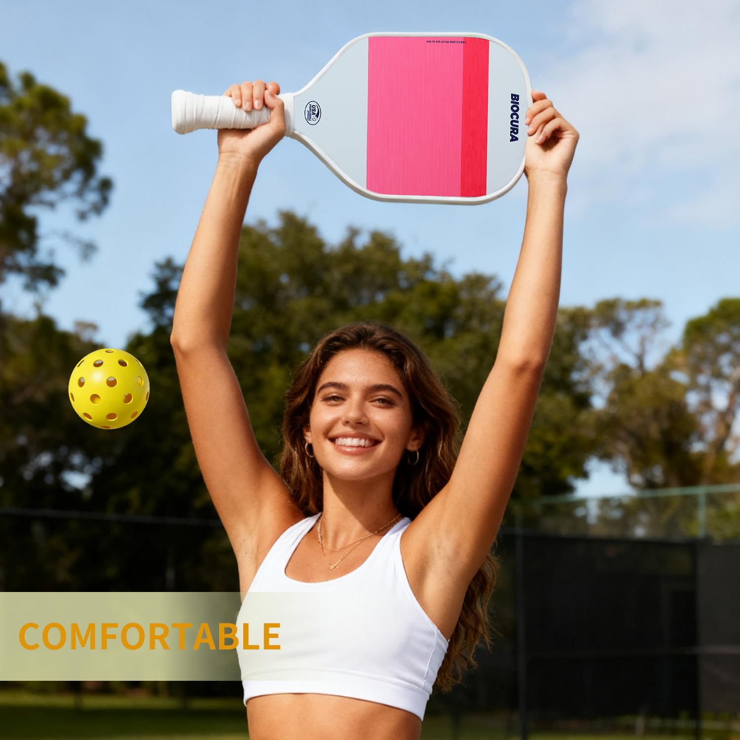 Set di racchette da pickleball, superficie in fibra di vetro con racchette da pickleball, set di racchette da pickleball, per uomini e donne