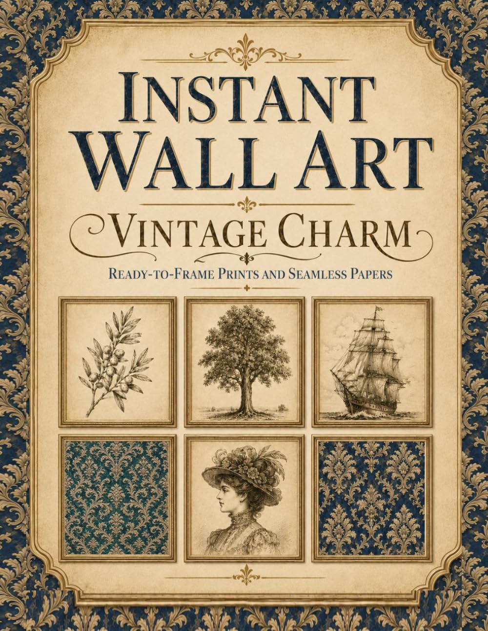 Instant Wall Art Vintage Charm: Ready to Frame Prints to Brighten up your Home