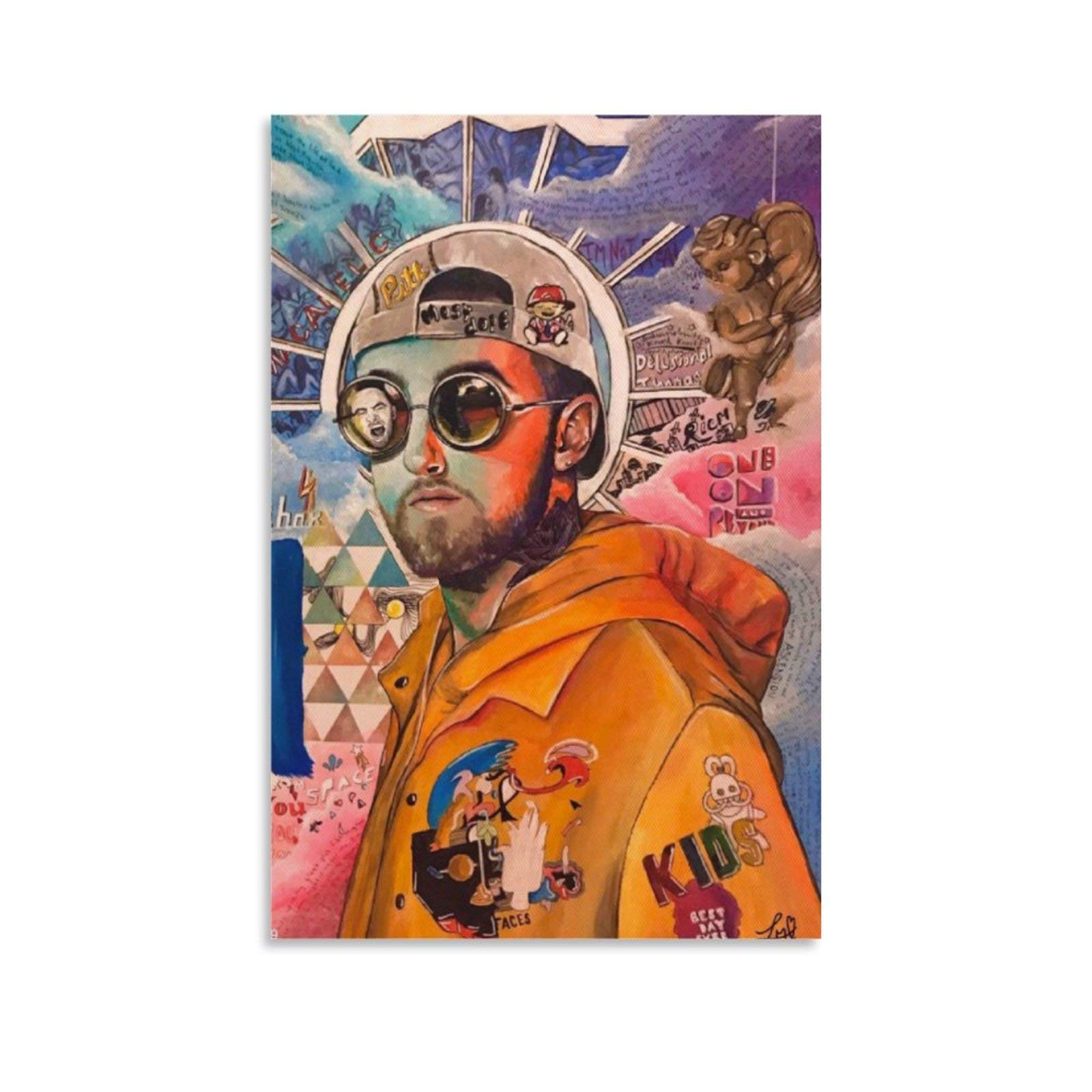 Fanff Unframe-Style1 Mac Miller Canvas Art Poster And Wall Art Picture Print Modern Family Bedroom Decor Posters 16X24inch(40X60cm)