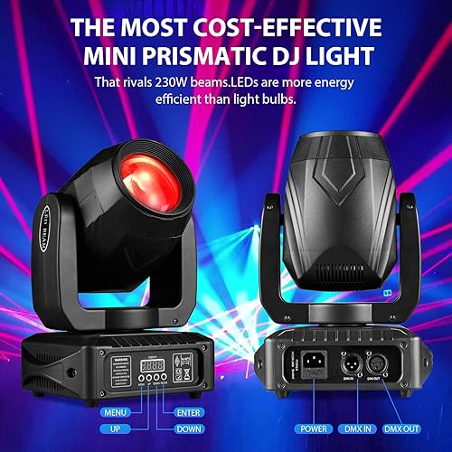 Miniatura 5 de 18 prismas cabezas móviles DJ luz 120W LED escenario iluminación 10 gobos 8 colores 12 canales LED luces estroboscópicas DMX512 control para