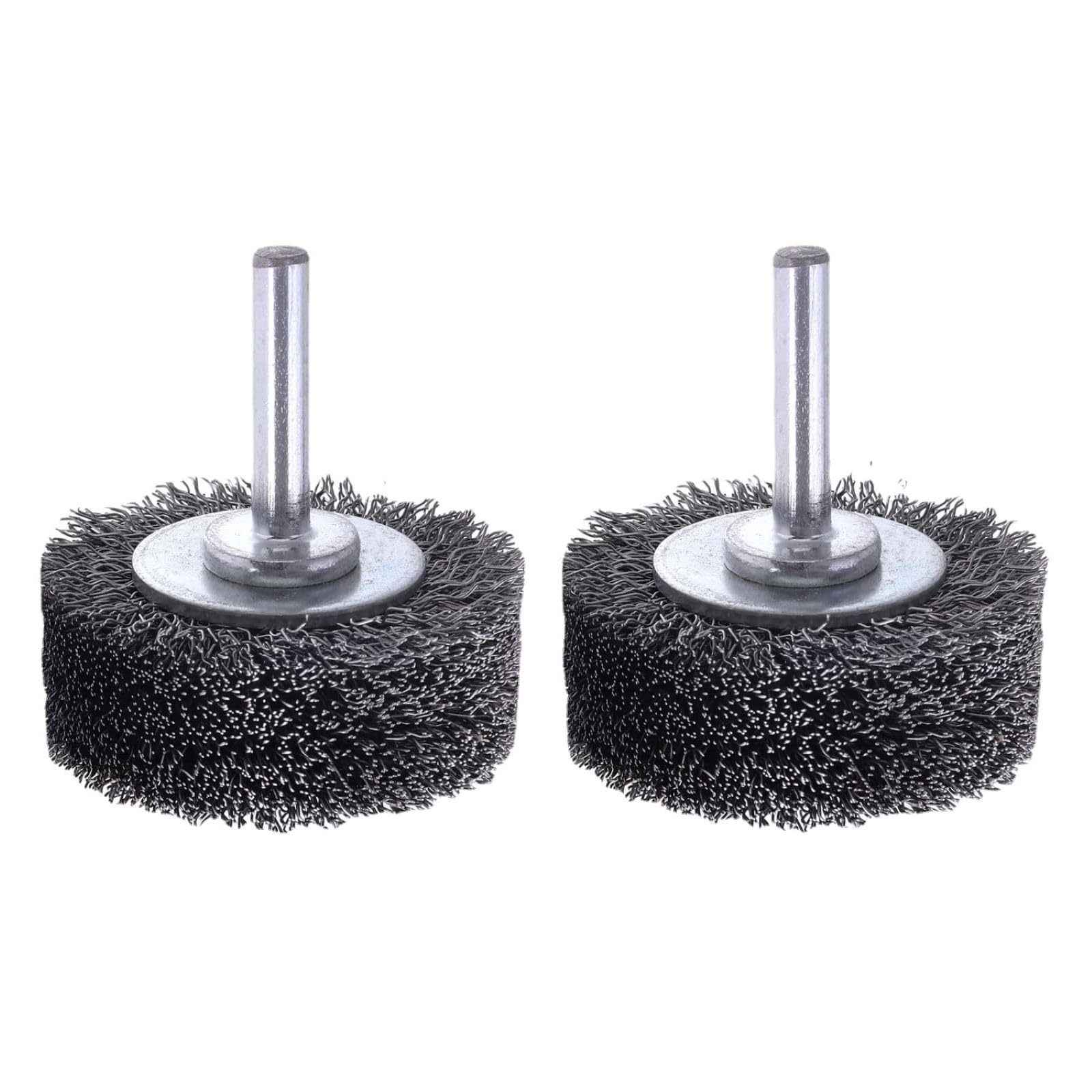 Stainless Steel Wire Crimped Cup Brush for Cleaning Rust Stripping, 2Pcs