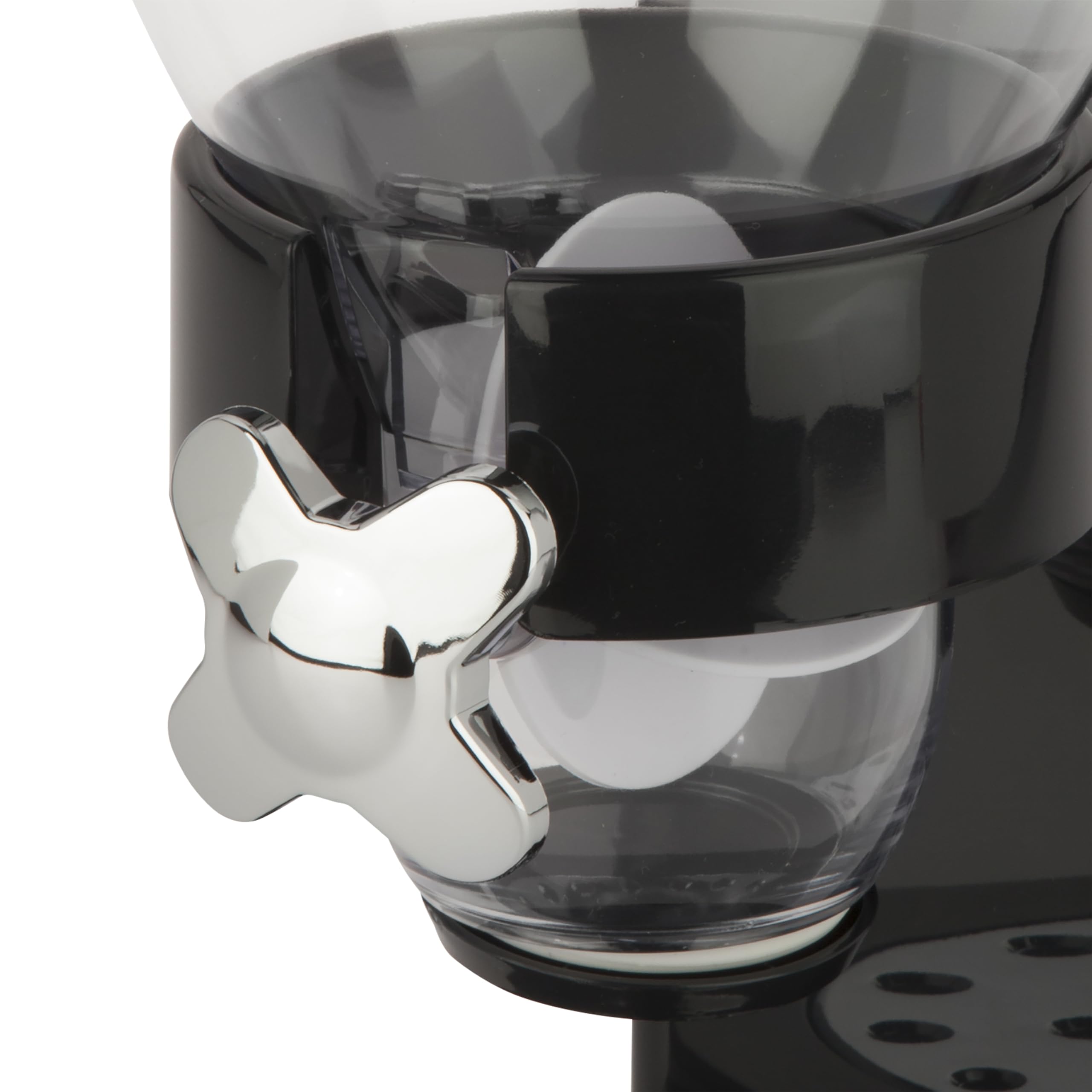 Honey-Can-Do KCH-06114 Dispenser Singolo Indispensable, Plastica, Nero/Cromato, 19.05x16.51x41.4 cm