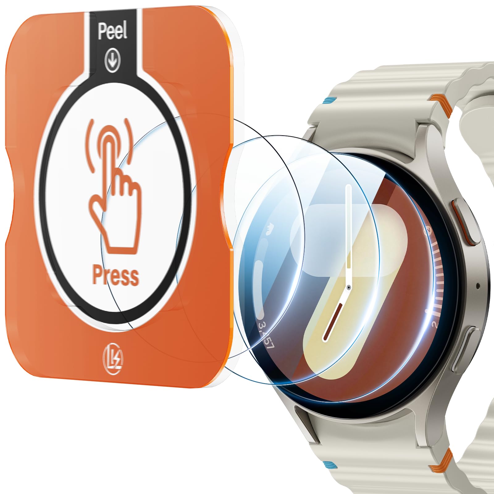 LK 3 Stück Displayschutz für Samsung Galaxy Watch 7/6 40mm Schutzfolie, Einfache Installation, Kratzfest, Blasenfrei, 9H Schutzglas für Galaxy Watch 7/6 40mm [ Neues Modell 2025]