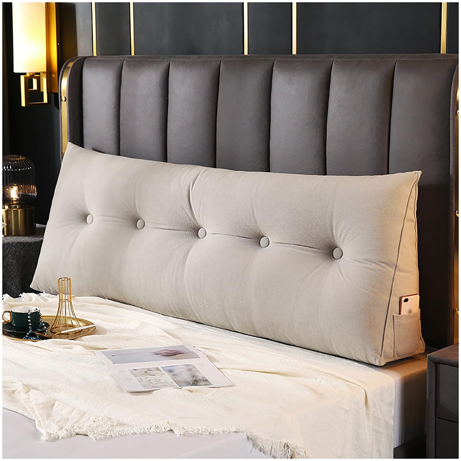 Coussin de lecture triangulaire ZTGL pour lire confortablement au lit