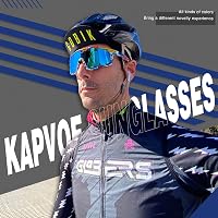 KAPVOE Polarizált Kerékpáros Napszemüveg 3 Cserélhető Lencsével UV400 8