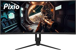 Pixio PXC348C 34 inch 144Hz UWQHD 3440 x 1440 Ultrawide USB-C Displayport Signal 65W Charging 1440p 144Hz DCI P3 96% 34-inch 1ms MPRT FreeSync HDR, 34 inch Ultra Wide 1500R Curved Gaming Monitor