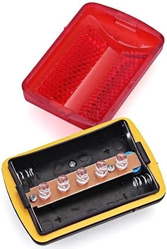 Miniatura 2 de Luz trasera roja de la bicicleta de la bicicleta 5-LED de seguridad que destella el montaje AA con pilas