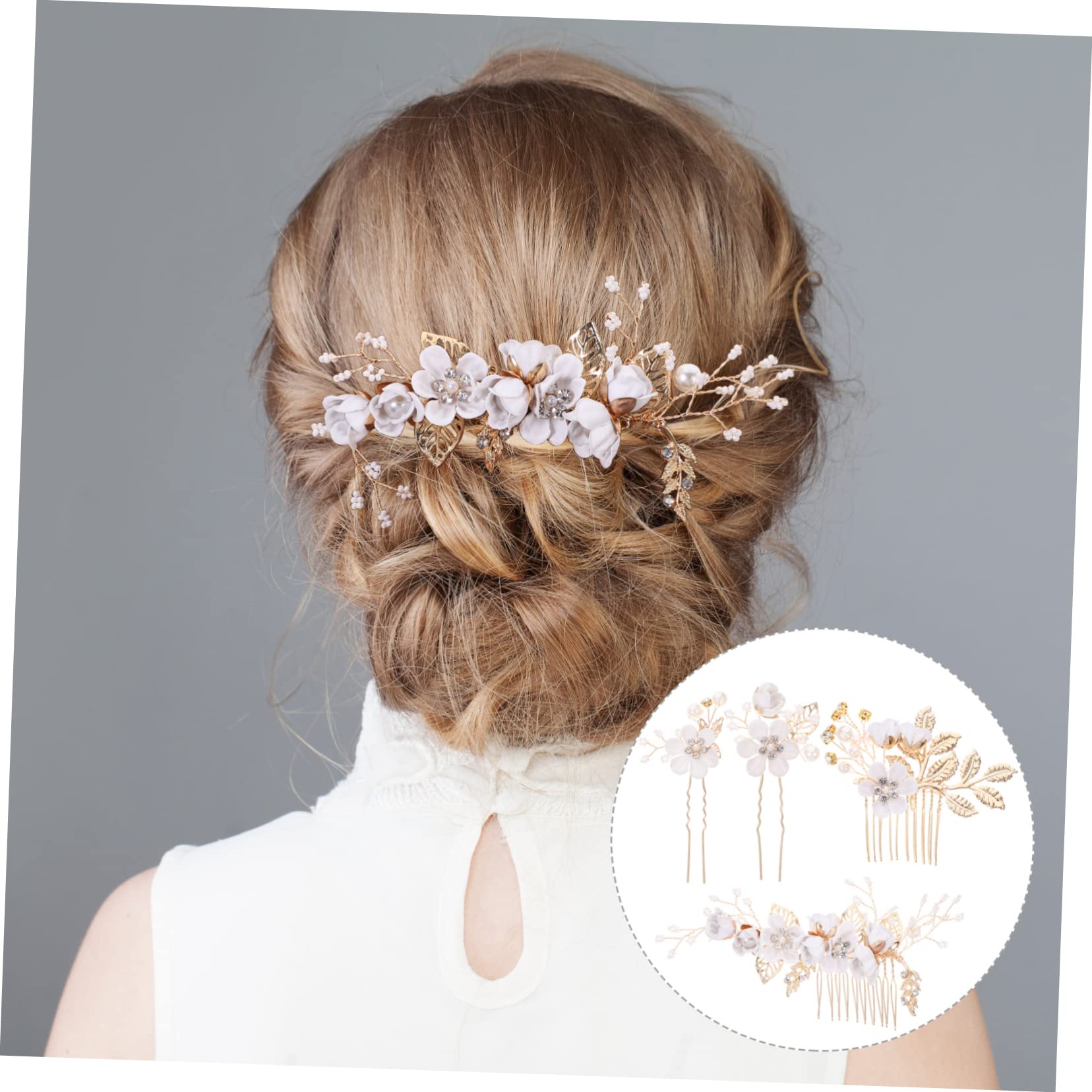 Housoutil 16pezzi Pettine Per Floreale e Accessori Per Sposa Eleganti e Chic Combinazione Di Decorazioni Per Matrimonio e Occasioni Speciali