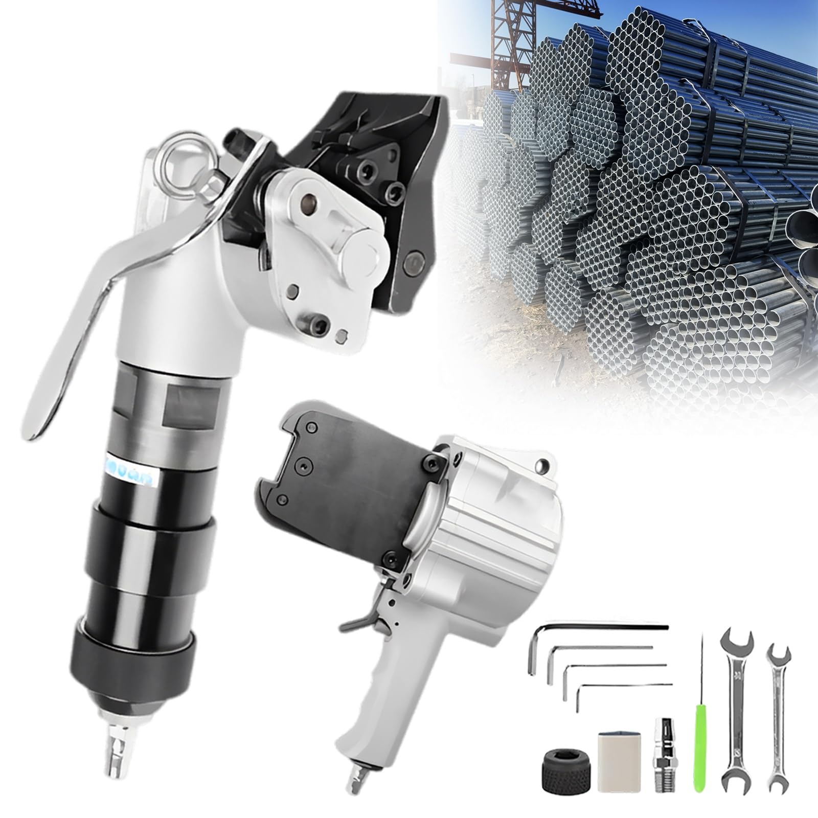 Kit de cerclage pneumatique – Tendeur de regroupement efficace et outils de scellage pour emballage – Construction en acier robuste