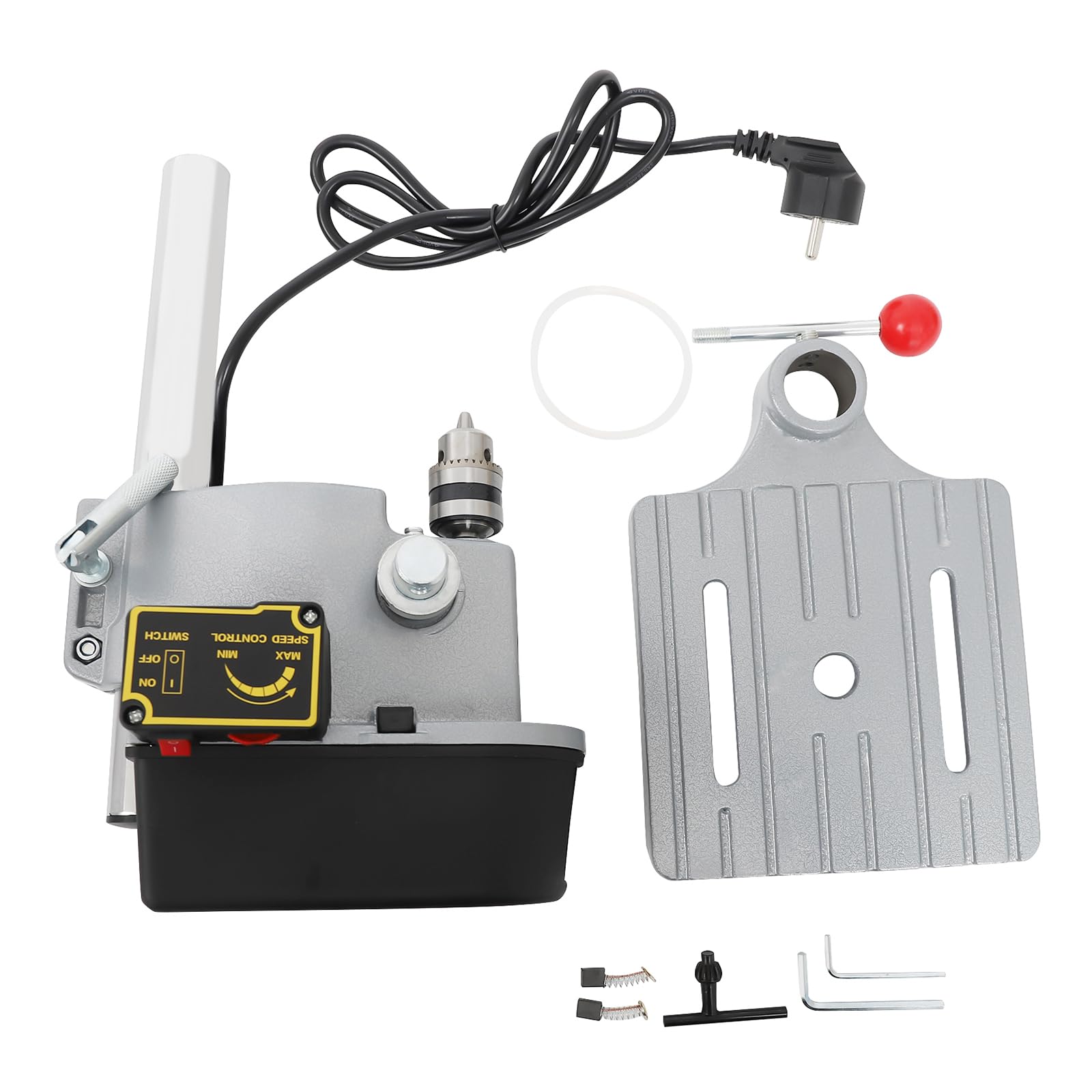 Mini trapano a colonna – 340 W 220 V Trapano da banco 3 velocità regolabile per legno, metallo e plastica