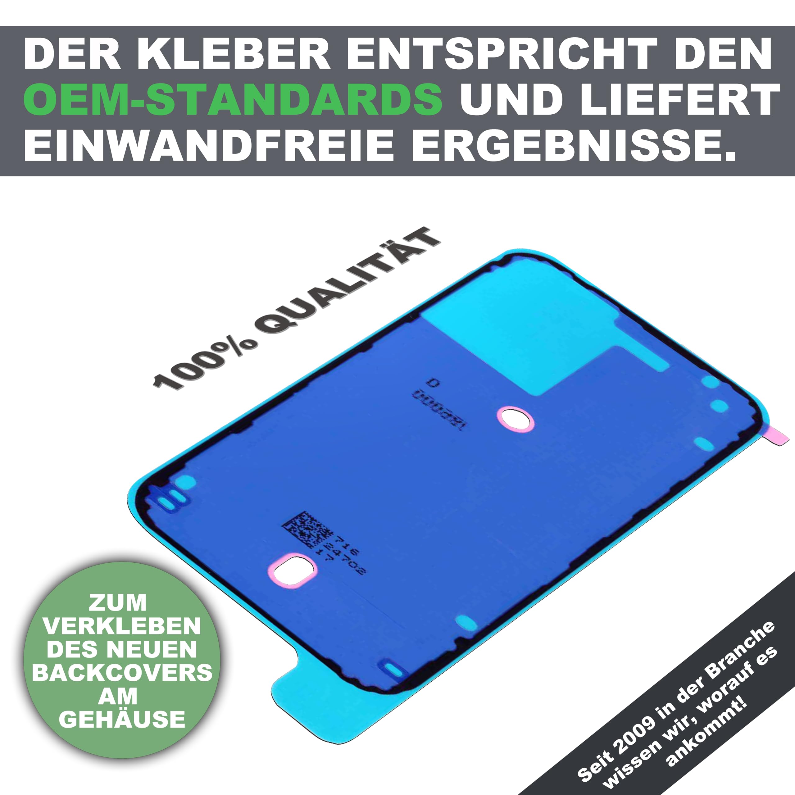 Set di 2 adesivi di ricambio per iPhone 14, 15, 16 Plus, Pro Max, per cover posteriore e custodia, impermeabili, per iPhone 16