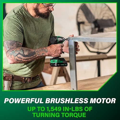 Miniatura 7 de Metabo HPT Kit de destornillador de impacto sin escobillas inalámbrico multivoltios de 18 V, juego de destornilladores de impacto compacto y ligero