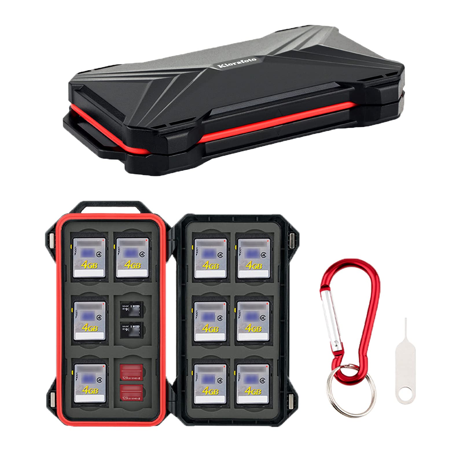 Amazon | 磁気メモリーカードケース 12枚 SD SDHC SDXC + 24枚 MSD 