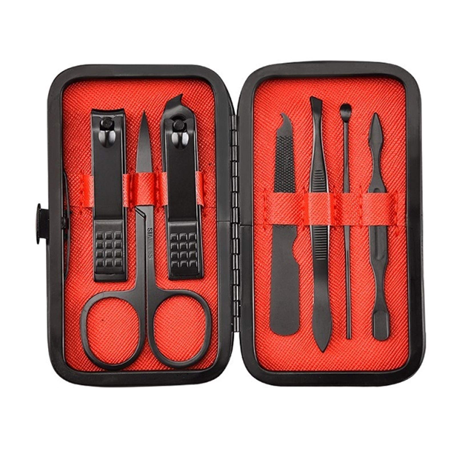 Kit cure-oreille et coupe-ongles SCRUBY rouge, le coffret soin idéal - 8