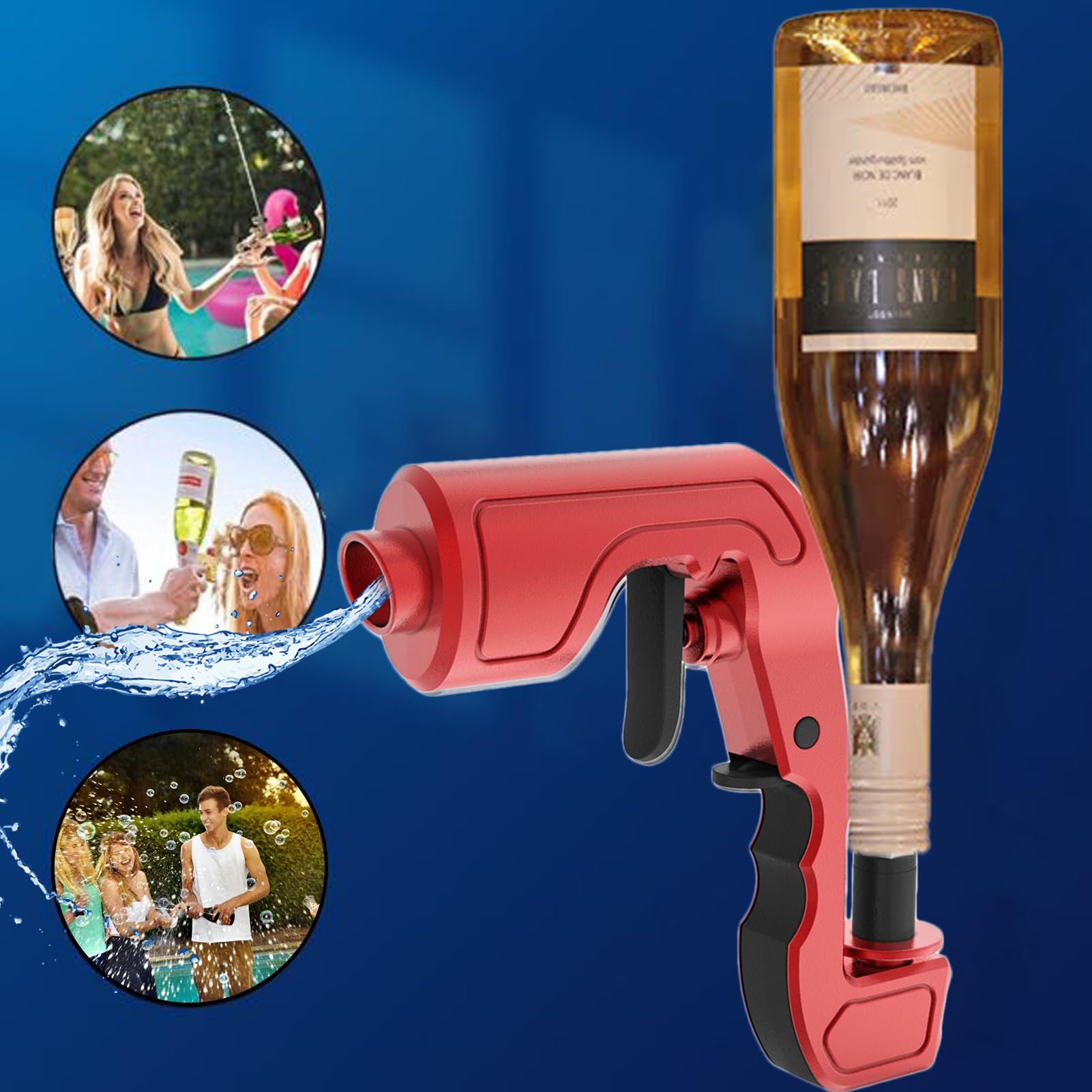 Bière Champagne Alcohol Shooter - pistolet à vin mousseux, Spray à boisson | Conception de réglable, longue distance de tir à distance de fête