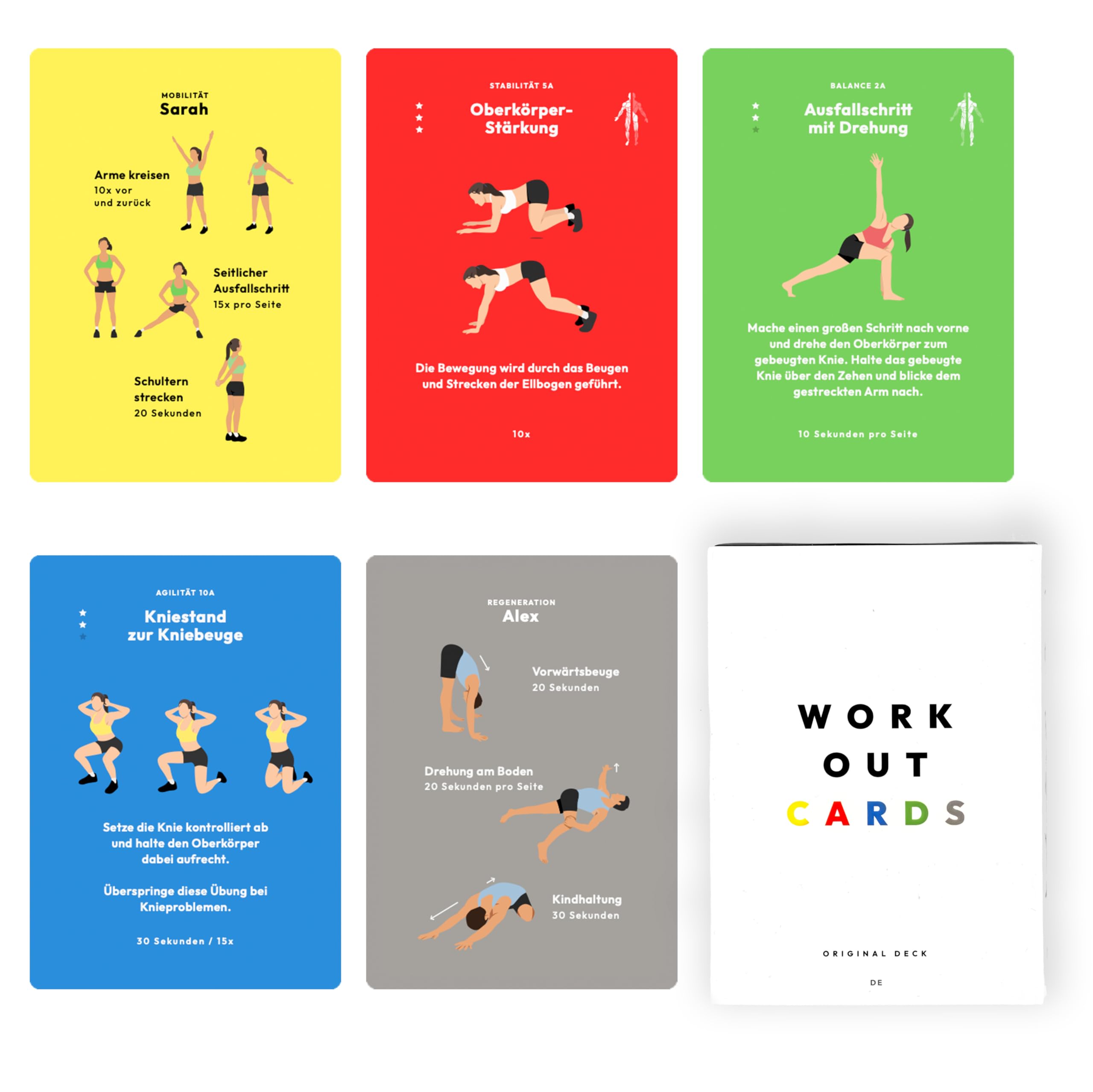 Original Deck | Die 100+ effizientesten Fitnessübungen | Trainingskarten mit Bodyweight-Übungen