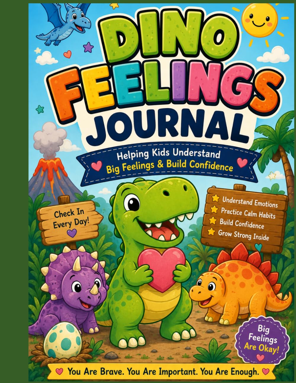 Dino Feelings Journal: Helping Kids Understand Big Feelings & Build Confidence