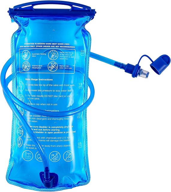 Hydration Bladder, 3 L 2 L 1.5 L Water Bladder BPA Free, 3 Liter Large Opening Water Reservoir, Leak Proof Military Water Storage Bladder Bag for Cycling Hiking Camping Biking Running