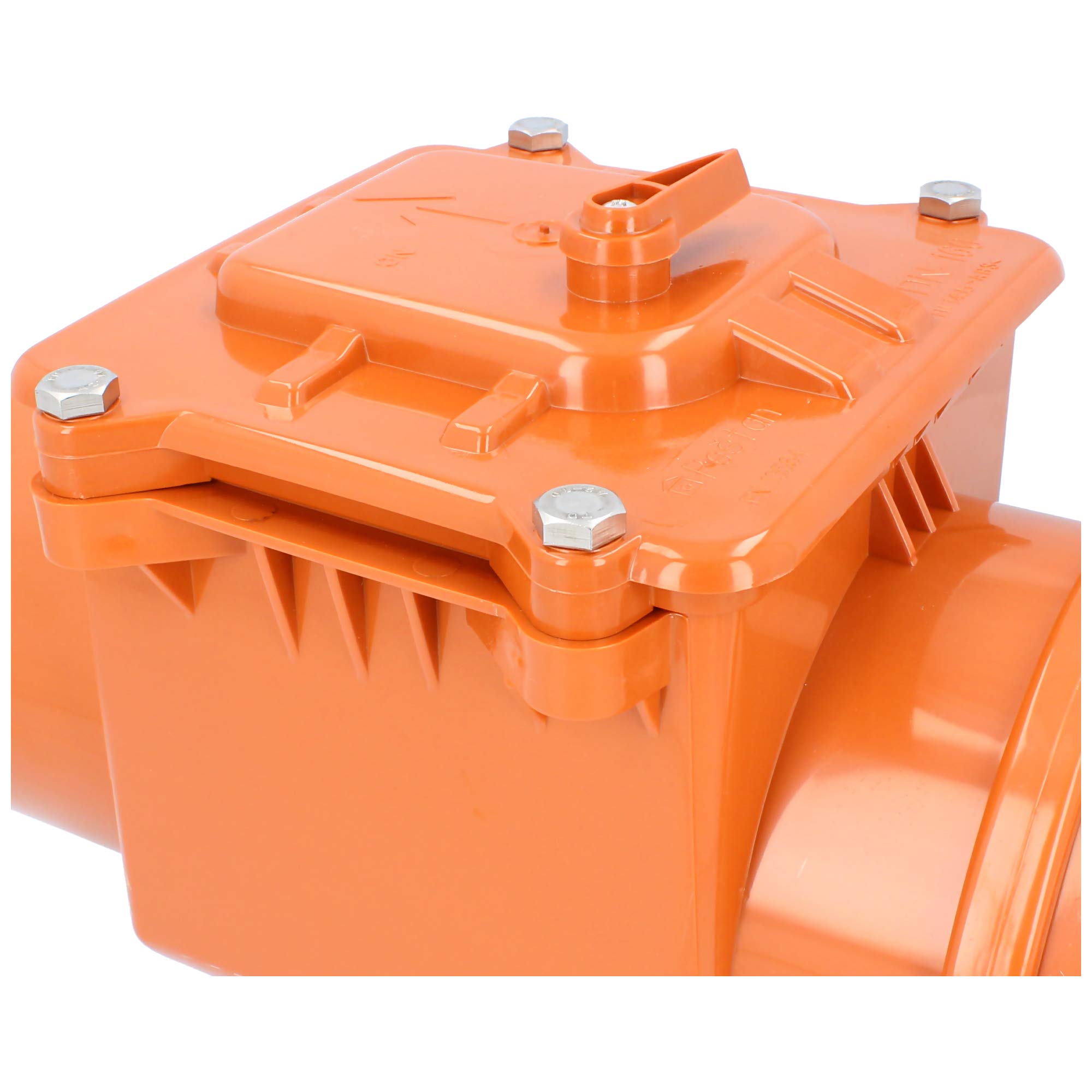 PEŠTAN - Tapón antirretorno Ø DN 200, color naranja