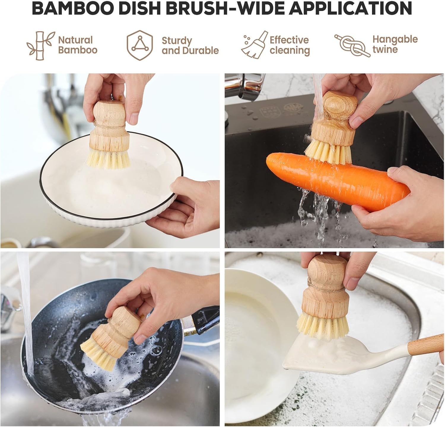 Kitchen Soap Dispenser Set with Instant Dry Tray,16 Oz Hand and Dish Soap White Glass Dispenser Set,Stainless Steel Pump,Waterproof Labels&Dish Brush,Luxury Soap Bottle for Kitchen,Bathroom - Image 6