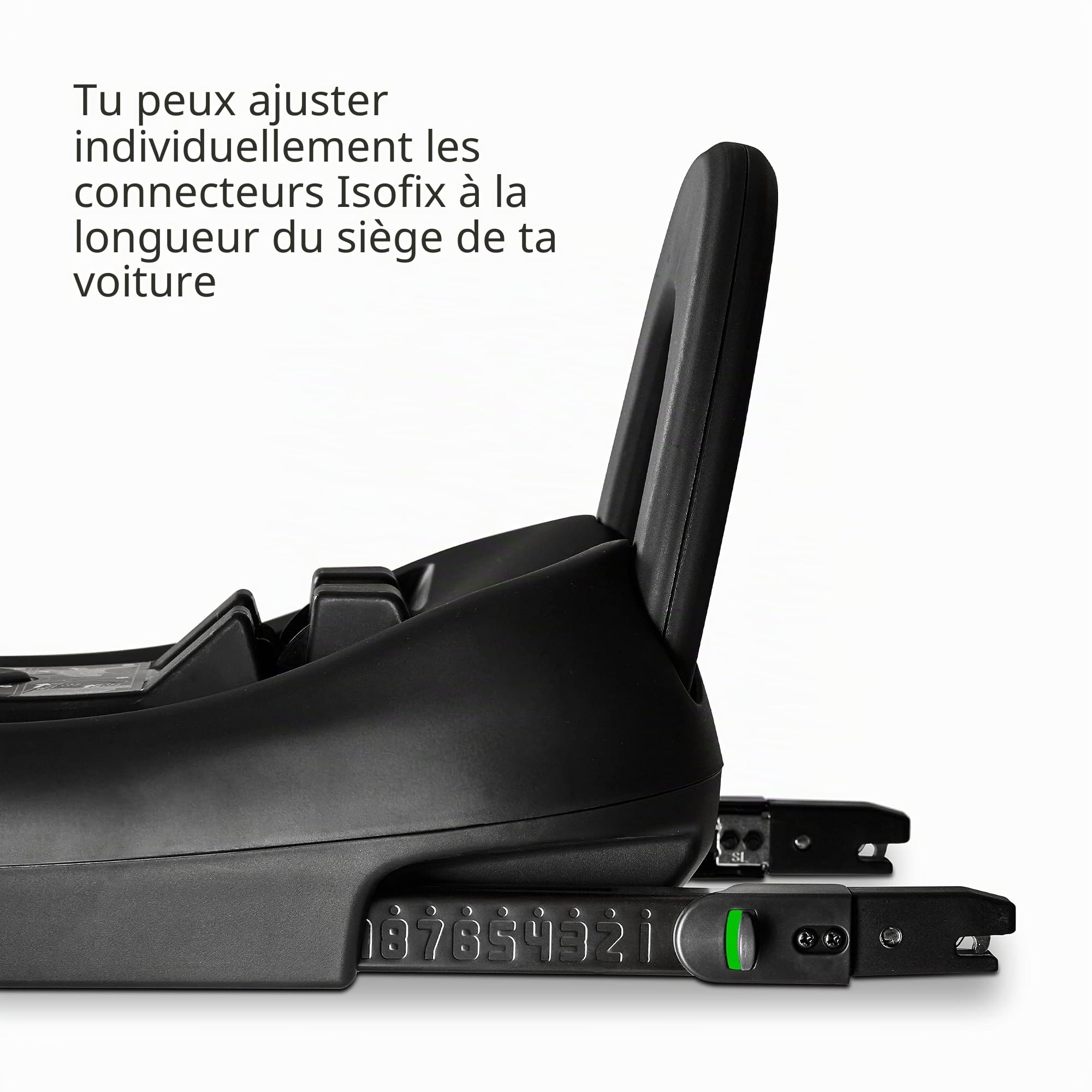 ABC Design Isofix Base Tulip - Base pour le siège auto pour bébé Tulip - pied d'appui réglable en hauteur - indicateur de couleur pour une installation correcte