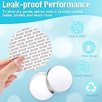 Vista 4 de Dandat 80 tarros de plástico transparente de 4 onzas con tapas de rosca, recipientes de almacenamiento recargables para cocina y uso doméstico