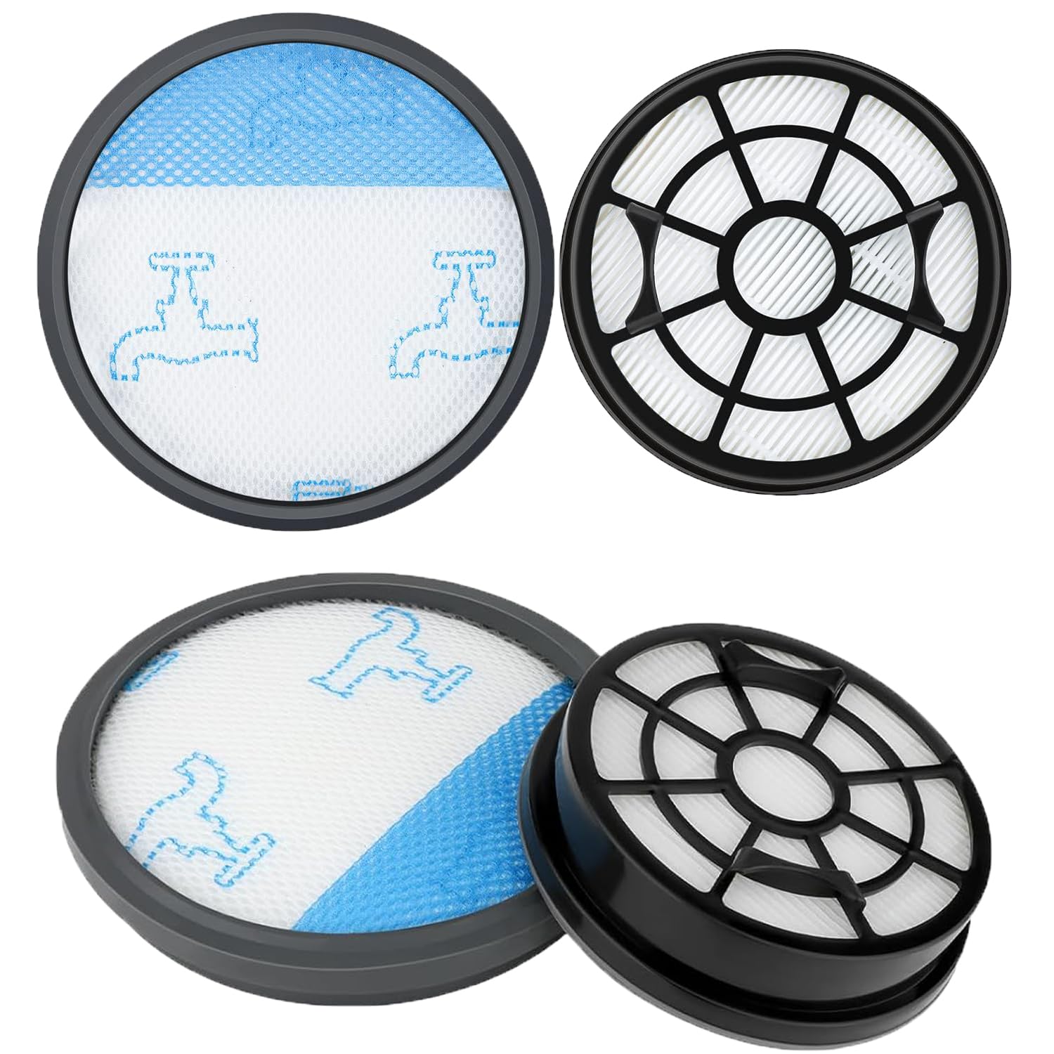 4 Pezzi Filtro per Rowenta Swift Power Cyclonic Aspirapolvere RO2910 RO2913 RO2915 RO2932 RO2933 RO2957 RO2981, Kit di Filtri HEPA con Filtro Spugna Ricambio di Accessori ZR904301