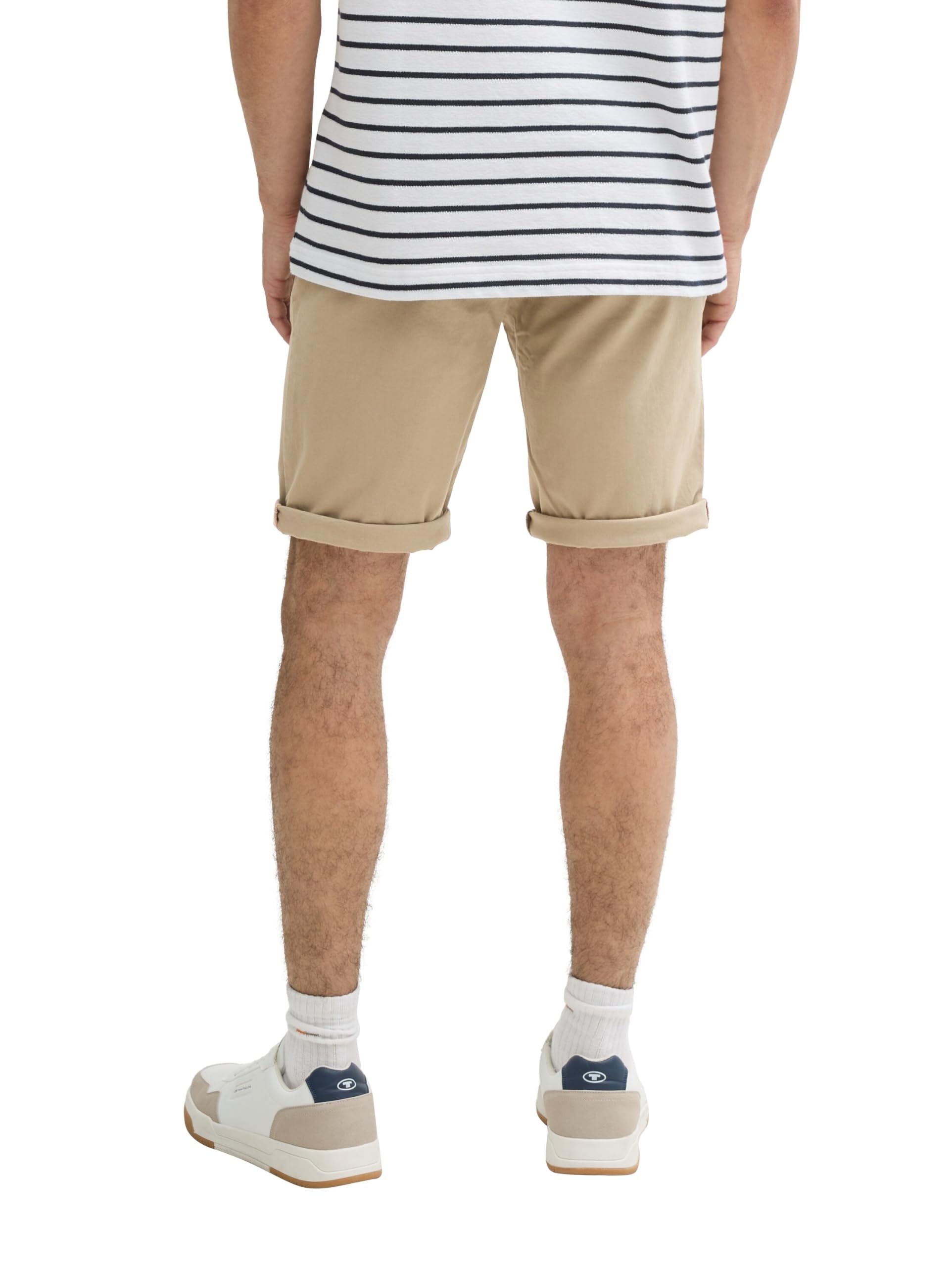 TOM TAILOR Cargo Shorts mit Taschen, beige Triangle Print, 33 – Ansicht 2