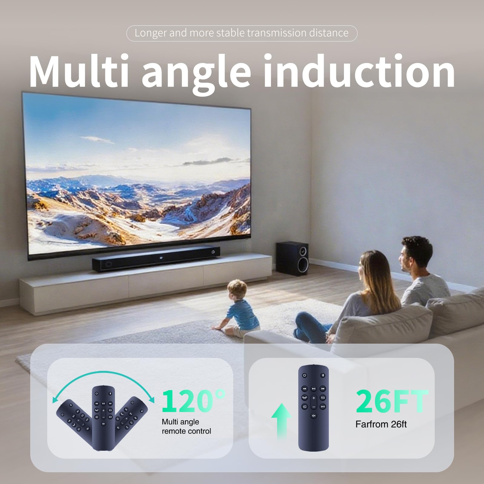 ZWP Telecomando di ricambio per altoparlante AMZ Fir-e TV Soundbar 2.0