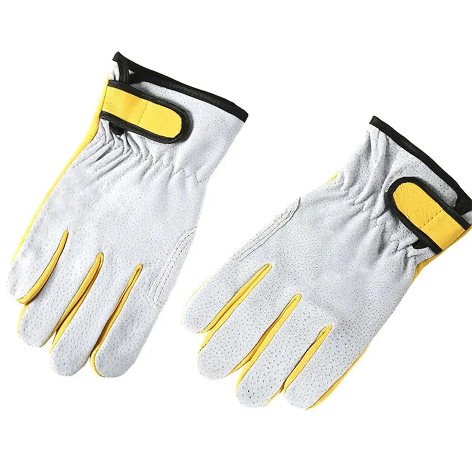 Compatible con guantes de soldadura de cuero, guantes de trabajo anticorte resistentes al calor y retardantes de llama for horno, chimenea, soldador, uso en el lugar de trabajo(Yellow)