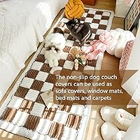 Vista 6 de Fundas protectoras mullidas de algodón para mascotas, protector de sofá para perros, funda protectora de algodón elegante para proteger del jardín