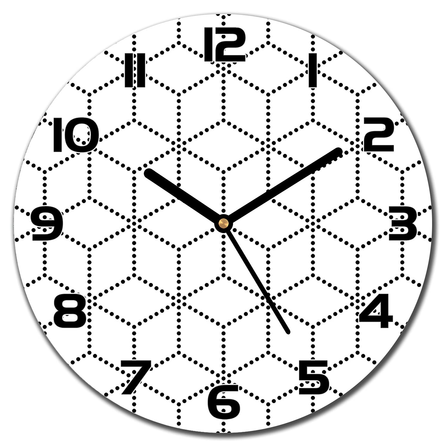 Horloge en verre silencieuse pour sublimer vos murs avec design géométrique Coloray